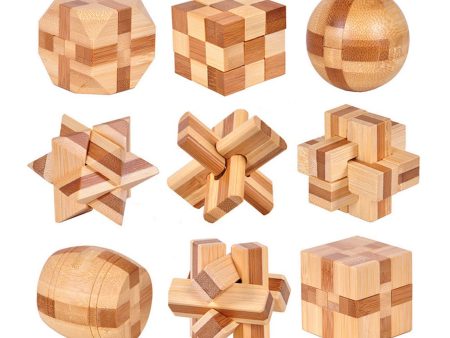 Holzsammlung 8 Piezas Rompecabezas de Madera, 3D IQ Juegos de Ingenio, Rompecabezas Madera Mini Puzzle Bloqueo Juguetes Educativos Regalo para Niños Adultos Adolescentes Embalaje Deteriorado For Discount