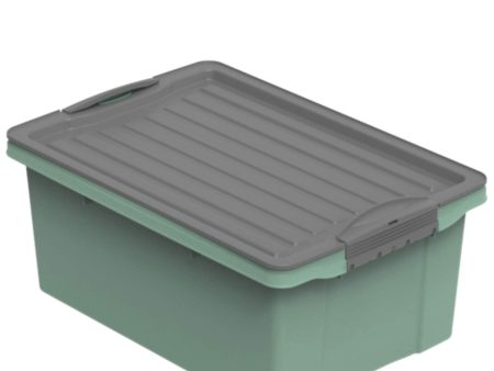 Caja de almacenamiento Rotho Compact 13l, Plástico reciclado sin BPA, verde antracita, A4 13l (39.5 x 27.5 x 18.0 cm) Embalaje Deteriorado (No Contiene Tapa) For Cheap