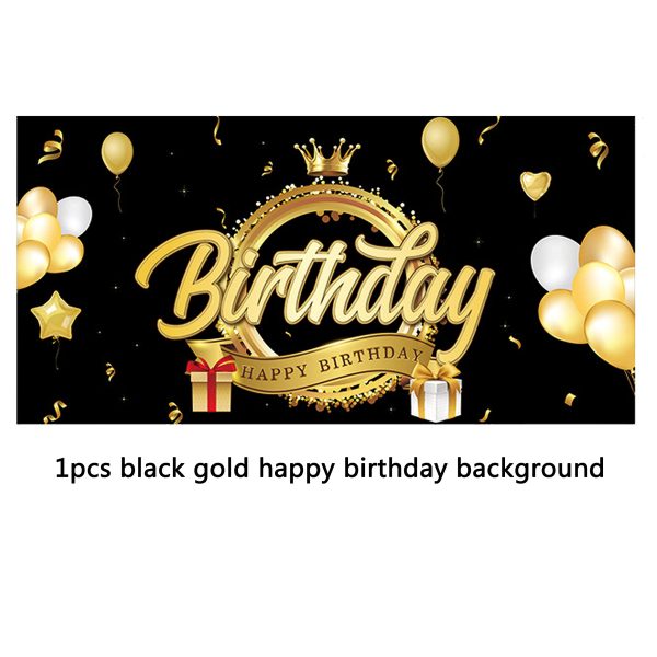 Fondos fotográficos de Oro Negro para Decoración de Fiesta de Cumpleaños Online Hot Sale