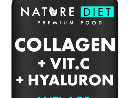 Nature Diet - Colágeno con Ácido Hialurónico y Vitamina C | 180 Tabletas de 500mg | Anti-Envejecimiento | Colágeno Hidrolizado (Cad: 24 07 2024) For Discount