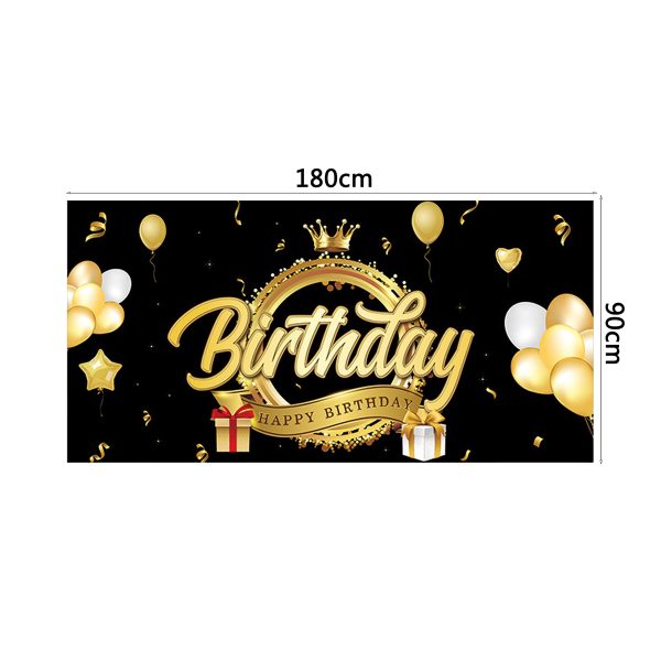 Fondos fotográficos de Oro Negro para Decoración de Fiesta de Cumpleaños Online Hot Sale