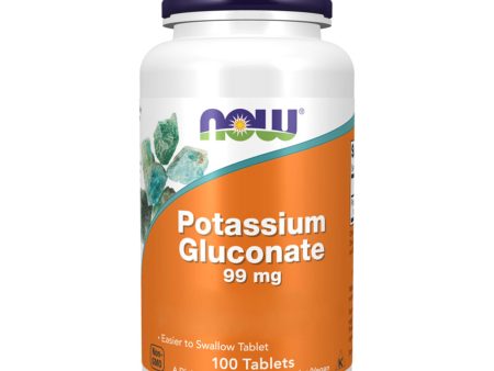 Now Foods, Gluconato de Potasio (Potassium Gluconate), 99mg, 100 Tabletas Veganas, Sin Gluten, Sin Soja, Vegetariano, No GMO Embalaje Deteriorado (Cad: 31 05 2028) Online now